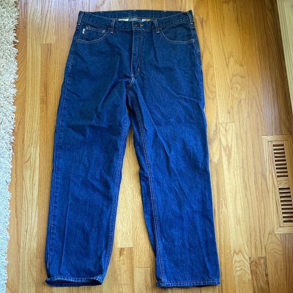 Carhartt FT Flame Resistant Jeans Blue Denim Men 38 x 30 Relaxed Fit FRB100 - Picture 3 of 11